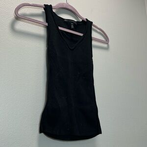 Black Ribbed Tank - White House Black Market Ribbed Sleeveless Top